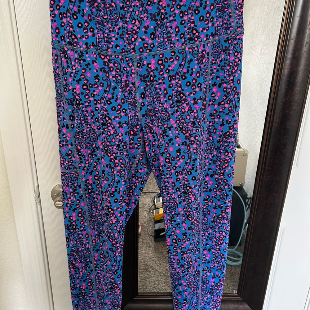 Sugar Blue and Pink Patterned women’s Leggings